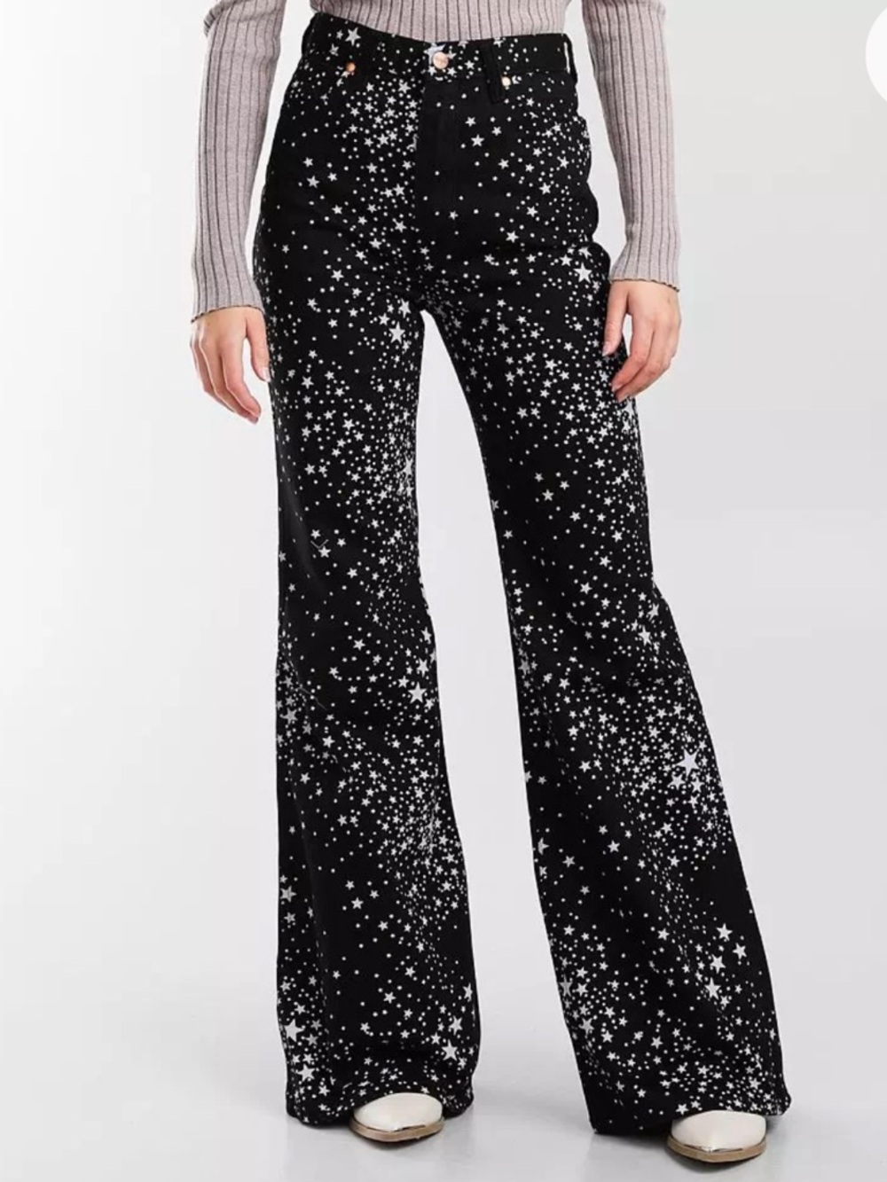 Wrangler Wanderer High Rise Flare Pant black star struck print 26 aka 2